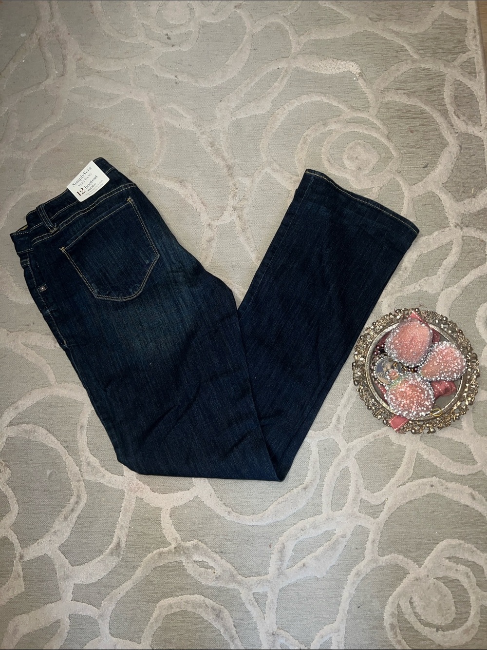 NWT🌷SIMPLY VERA VERA WANG🌷Blue bootcut mid rise denim jeans